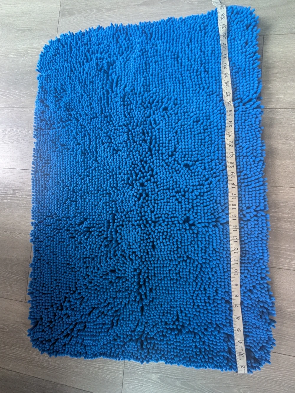 New Chenille Bath Mat - Blue